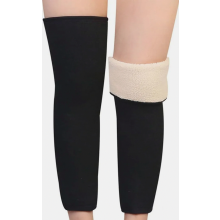 Calentadores de rodilla de cachemira, rodilleras térmicas gruesas de invierno, mangas cálidas unisex para las piernas para protección contra