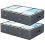 2 Pack 90L Under Bed Storage Bags, Foldable Underbed Organisers with Clear Window, Handles and Zip 1