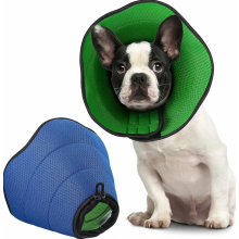 Adjustable Soft Dog Recovery Collar, Breathable Elizabethan Neck Cone to Prevent Wound Licking After Surgery