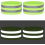 4 Pack Elastic Reflective Bands with Hook and Loop Fastener for Cycling, Jogging, Hiking, Green 4