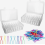 2 Pack Clear Plastic Sewing Thread Storage Box, Empty Embroidery Floss Organizer Case for 42 Spools 1