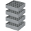 Underwear and Sock Organiser, 4 Pack Wardrobe Drawer Storage Boxes with 96 Compartments, Grey 1