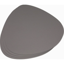 Ensemble de 4 sets de table gris en similicuir, double face, lavables et antidérapants pour tables à manger