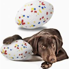 Tough Dog Ball for Aggressive Chewers, Large Bouncy Floating Football Toy for Medium and Large Dogs