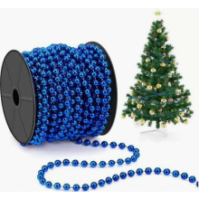 Guirlande de perles bleues, guirlande de 12 m pour sapin de Noël, idéale pour les mariages, l'Avent et la décoration de table.