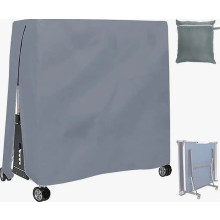 Housse imperméable 210D pour table de ping-pong, pliable, pour intérieur et extérieur, grise