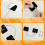 4 Pack Child Safety Locks for Refrigerators, Windows, Doors, Drawers and Cabinets with 8 Keys 4