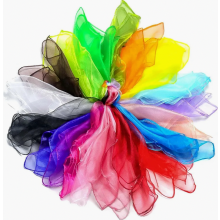 20 Pack Juggling Scarves, 60 x 60 cm Chiffon Dance and Gymnastics Scarves, 20 Colours for Kids