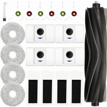 Kit d'accessoires pour aspirateur robot 20 pièces comprenant brosse principale en caoutchouc, sacs à poussière, lingettes de nettoyage, filt