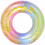 Adult Inflatable Swim Ring with Handle, Transparent Rainbow Sequin Pool Float for Summer Pool Parties 1
