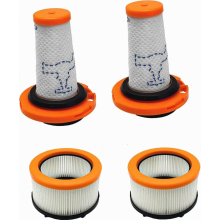 Set van 4 vervangingsfilters voor de X-Force Flex 9.60 en X-Nano draadloze steelstofzuigers, voor en na de motor.