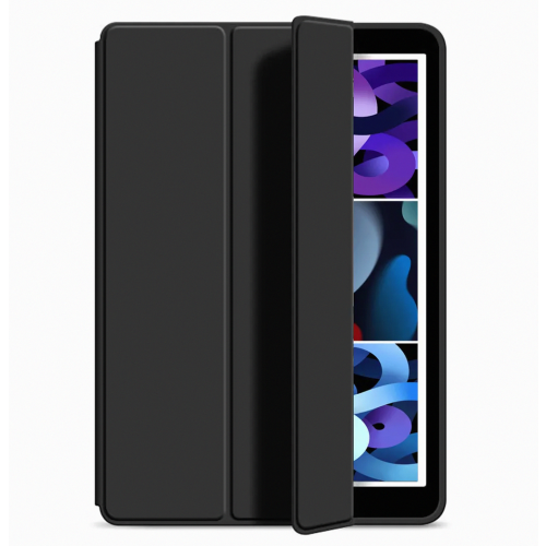 Capa tipo carteira compatível com tablet Air 2 de 9,7 polegadas, capa protetora fina e leve com suporte, preta. 1