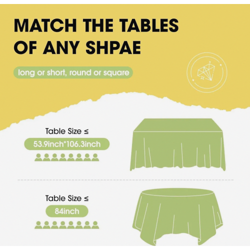 10 Pack Disposable Plastic Tablecloths, 137 x 274 cm White Rectangular Party Table Covers, Leakproof 1