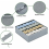 Underwear and Sock Organiser, 4 Pack Wardrobe Drawer Storage Boxes with 96 Compartments, Grey 2