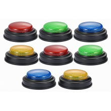 Set van 8 quizzoemers met licht en geluid voor familiespellen, spelshows, kinderen, volwassenen en leerkrachten.