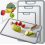 Titanium Cutting Board with Double-Sided Non-Slip Silicone Edges, Reversible Kitchen Board, 29 x 20 cm 1