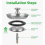 82 mm Kitchen Sink Strainer Plug, Height Adjustable Drain Stopper for 82-84 mm Openings with Two Seals 3