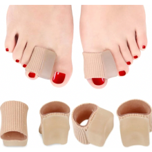 Silikon-Zehenspreizer, 4er-Pack Gel-Zehenstrecker für Hammerzehen, Hallux valgus und überlappende Zehen