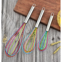 3-delige kleurrijke siliconen gardeset, 20,4 cm x 25,3 cm x 29,6 cm, keukengardes voor het mengen van eieren en beslag