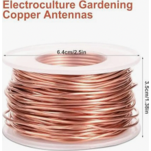 Electroculture Gardening Copper Wire, 20 m 99.9 Percent Pure Bare Copper Wire for Plants and Vegetable Growing