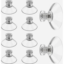 Confezione da 10 ventose filettate riutilizzabili per dischi di parcheggio, cuscinetti adesivi resistenti, diametro 25 mm, filettatura da 4