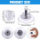 10 Pack Reusable Threaded Suction Cups for Parking Discs, Strong Adhesive Pads, 25 mm Diameter, 4 mm Thread 2