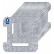 Lot de 16 lingettes de nettoyage lavables en microfibre pour robots laveurs de vitres, lingettes de rechange réutilisables
