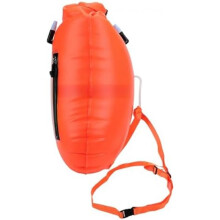 (Orange) 2-in-1 20L Swim Buoy Adult Swim Training Float Open Water Safety Tow Float for Swimmers Triathletes Kayakers Beginners