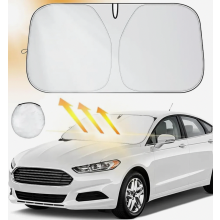 Protetor solar dobrável para para-brisa de carro, proteção UV, capa interna para janela dianteira de carros compactos, 137 x 70 cm