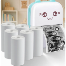 Thermisch papier voor kinder-instantcamera's, 5 rollen 57 x 25 mm, inktloos fotopapier voor kindercamera's