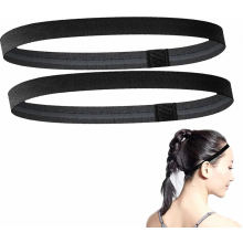 2 Pack Elastic Sports Headbands for Boys and Men, Thin Non Slip Hairbands for Football and Running