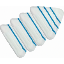 Lot de 4 lingettes microfibres de rechange lavables pour balai vapeur 2 en 1