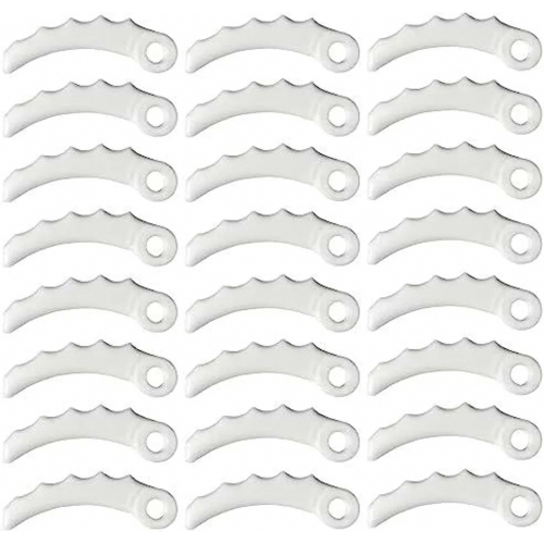 24 Pack Plastic Replacement Blades for 255 mm Trimmer Head, 3.6 mm Durable Grass Cutting Knives