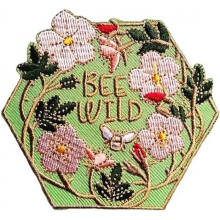 (4D-R3P8-7UTI) BPA-Free Sew On Patches, Iron On Patches - Bee Wild