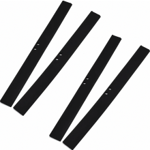 4 Pack 25 cm Black Silicone Replacement Rubber Blades for Shower and Window Squeegees, Streak Free
