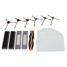 Ensemble d'accessoires de rechange pour aspirateur robot Vac 2 Pro : brosse principale, brosses latérales, filtres et lingettes de nettoyag