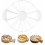 10/12 Slice Cake Divider with Handle, Double Sided Round Plastic Cake Cutter Guide, Reusable White 1