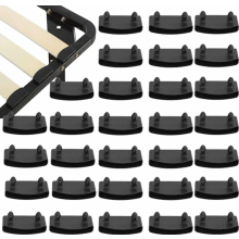 30 stuks zwarte plastic lattenbodemhouders, 54 x 10 mm binneneindkapbeugels voor ondersteuning van bedframelatten