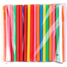 Verpakking van 100 jumbo plastic smoothie rietjes, kleurrijke grote wegwerp rietjes voor smoothies en milkshakes