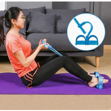 Banda de resistencia multifuncional con pedal y cuerda elástica para abdominales, entrenamiento de piernas y ejercicios para el core.