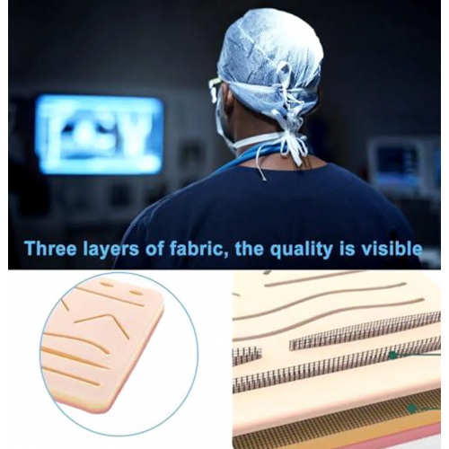 Suture Practice Kit with Silicone Pad, Surgical Training Tools and Suturing Supplies for Education 2