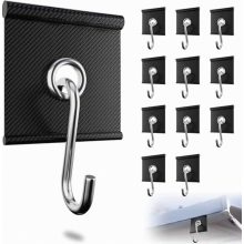 12 Pack Awning Rail Hooks 5/6mm and 7/8mm, Keder Strip Hooks for Motorhome, Caravan, Camping Tent