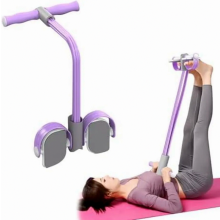 Appareil d'entraînement abdominal à 6 tubes avec bandes de résistance, pédalier pour abdominaux, idéal pour des séances d'entraînement compl