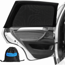 Paquete de 2 parasoles para coche de bebé, protección UV, cubiertas de ventana de malla elástica transpirable para mayor privacidad.