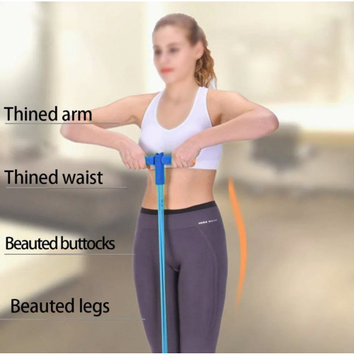 Multifunctional Pedal Resistance Band with Elastic Pull Rope for Sit Ups, Leg Training and Core Workouts 1