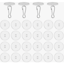 Lot de 30 crochets de plafond transparents auto-adhésifs avec clips pour barre, sans perçage, pour la décoration de chambre, salle de bain e