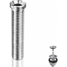 70 mm roestvrijstalen holle schroefafvoerzeef voor gootsteen, 12 mm robuuste klep voor keukengootstenen