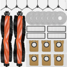 Kit de 25 pièces de rechange pour aspirateur robot X20 Max et X20 Pro : brosses, sacs à poussière, lingettes de nettoyage, filtres HEPA