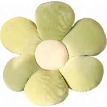Sunflower Cushion 40 cm, Soft Flower Shaped Plush Decorative Pillow for Sofa, Bed, Living Room, Green