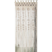 Handwoven Boho Door Curtain 85 x 200 cm, Vintage Bohemian Style Cotton Macrame Room Divider